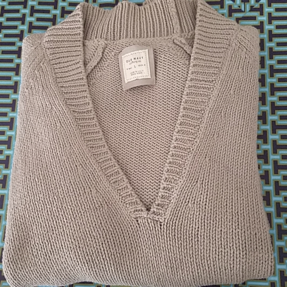 Old Navy Grey Pullover Sweater Large - Picture 3 of 7